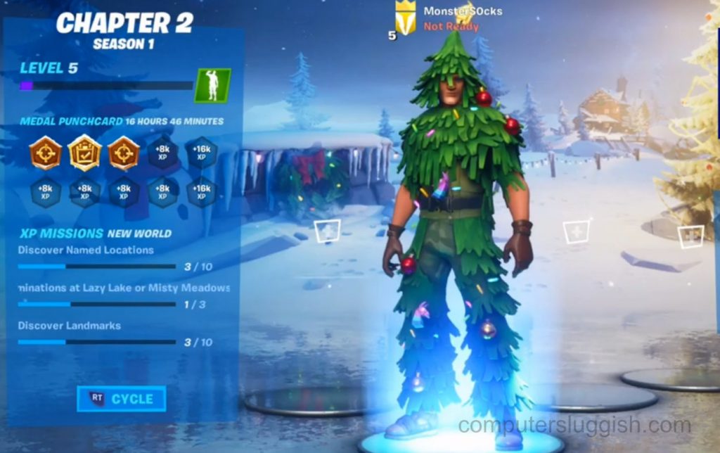 User signed in to Fortnite