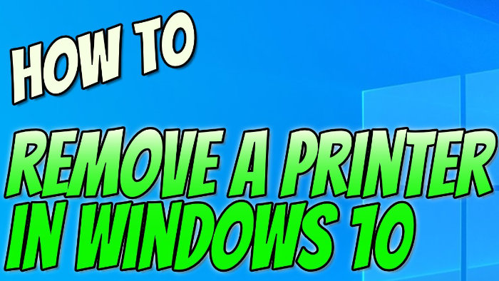 How to remove a printer in Windows 10.