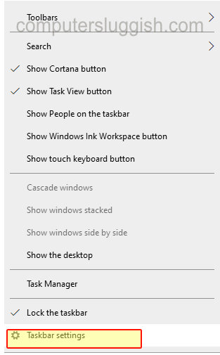 How To Change The Size Of Your Taskbar Icons To Small In Windows 10 Computersluggish - how to have taskbar show in roblox games