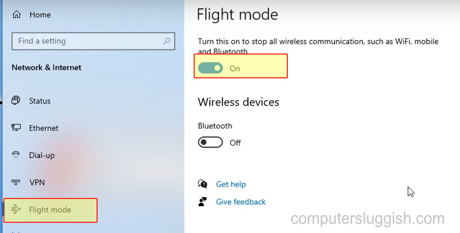 How To Enable or Disable Flight Mode In Windows 10 On PC Or Laptop