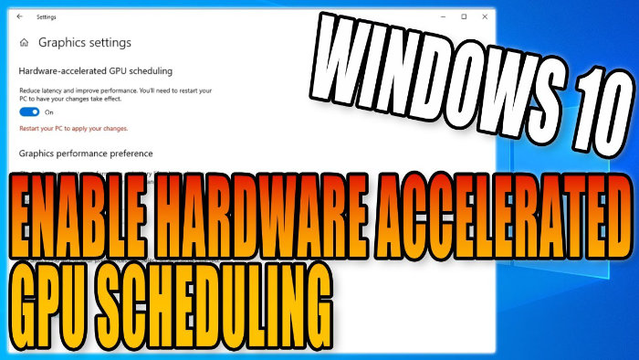 Windows 10 enable hardware accelerated GPU scheduling.