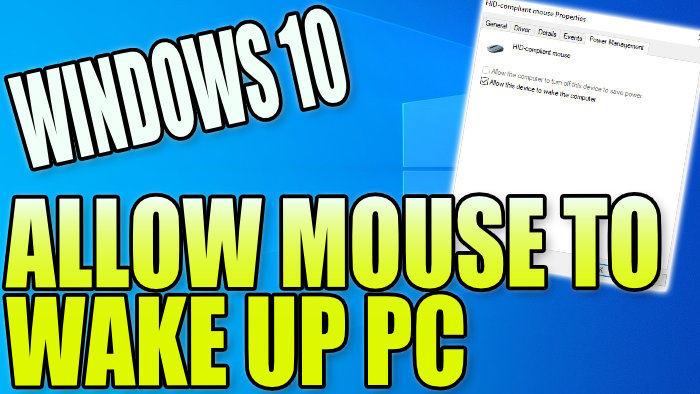 Windows 10 allow mouse to wake up PC.
