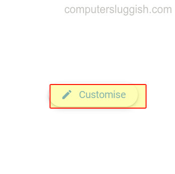 Chrome web browser customise button.