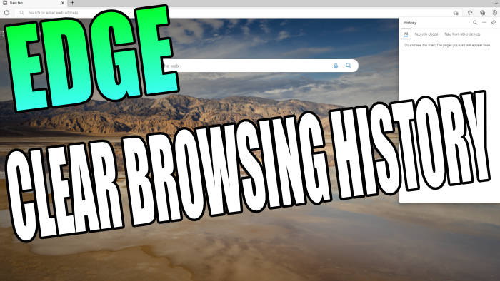 Edge clear browsing history