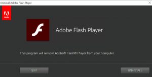 removing adobe flash player