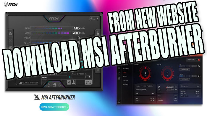 Download MSI Afterburner from new website.