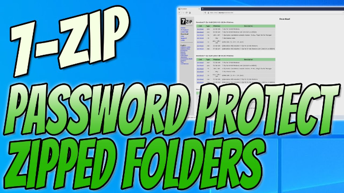 password protect compressed folder windows 10