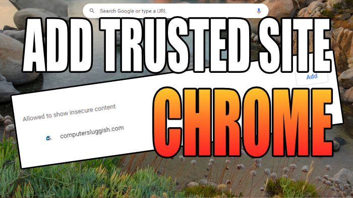Add trusted site Chrome.