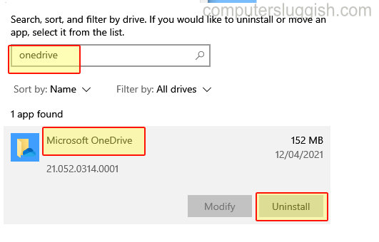 how to remove microsoft onedrive from startup