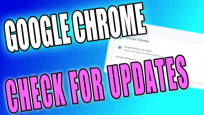 Google Chrome check for updates.