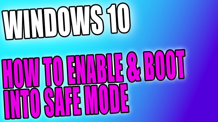 how to enter safe mode on pc