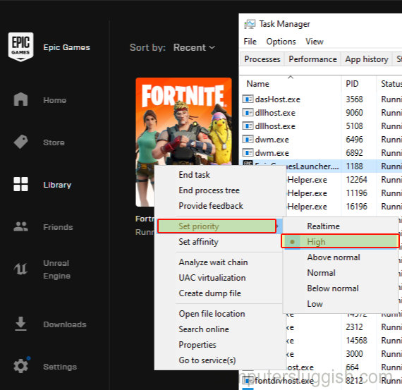 How To Set Fortnite To High Priority Windows 10 How To Make Fortnite Run In High Priority On Pc Computersluggish