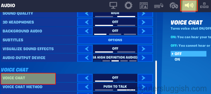 How to turn on voice chat in fortnite