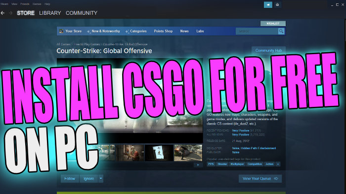 install csgo for free on pc