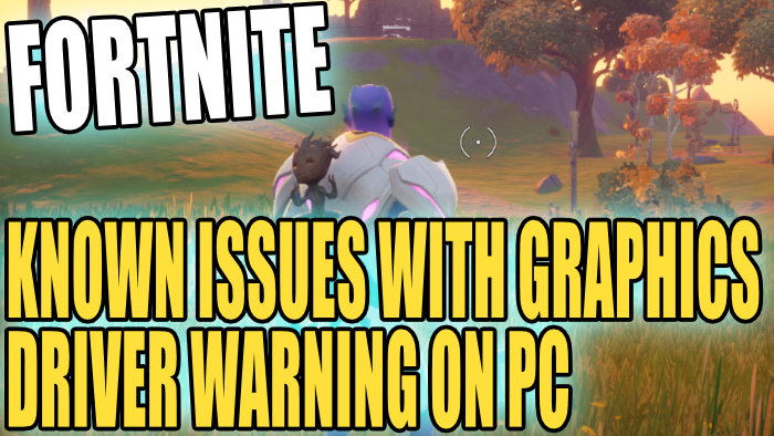 Known Issues With Graphics Driver Fortnite Windows 7 Fortnite Warning Known Issues With Graphics Driver On Pc Computersluggish