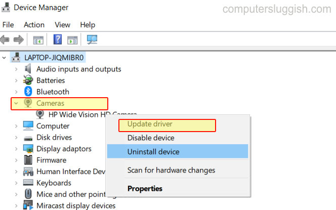 how to install webcam driver in windows 10