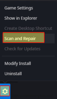 blizzard launcher scan and repair in game settings