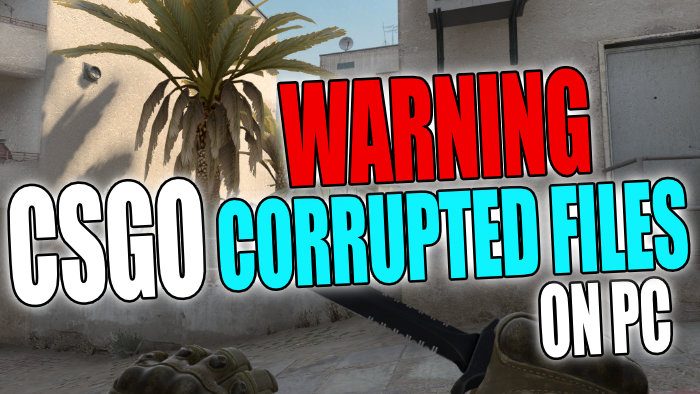 CSGO Warning corrupted files on PC.