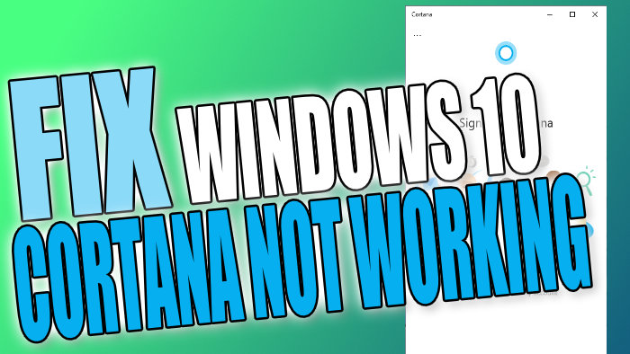 windows 10 cortana troubleshooting