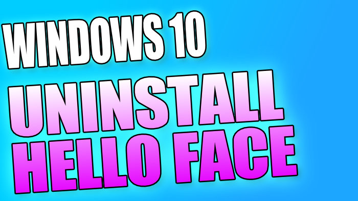 How To Uninstall Hello Face In Windows 10 - ComputerSluggish