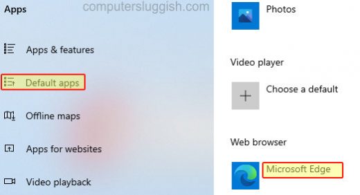 change default browser windows 10