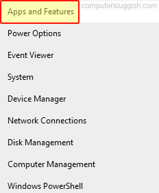 Windows 10 start menu icon context menu showing list of different options.