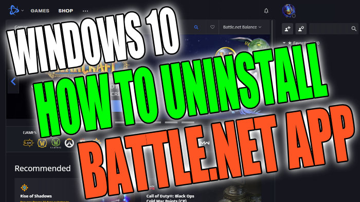 how to uninstall battle net games