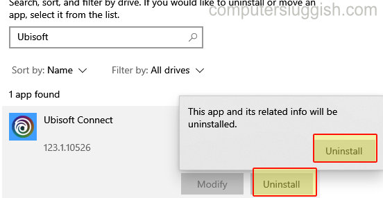 how to remove connect from windows 10