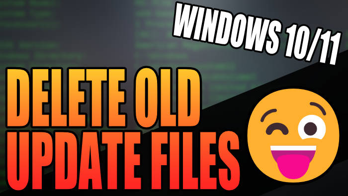 Windows 10/11 delete old update files.