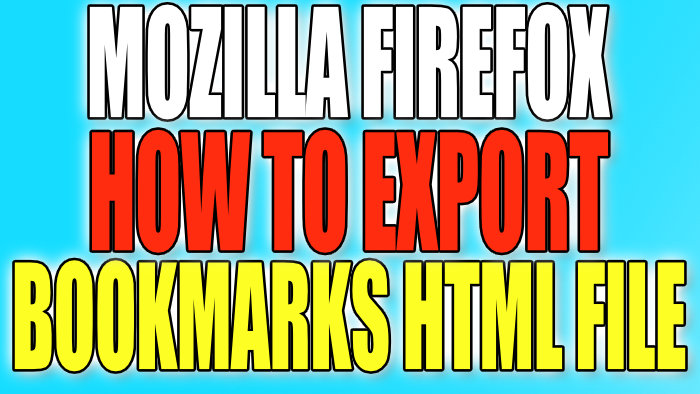 how to create a bookmark html file in firefox