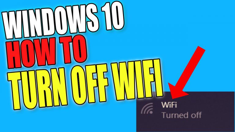 How To Turn Off WiFi In Windows 10 - ComputerSluggish