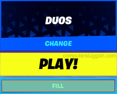 Making sure Fill is enabled for Duos in Fortnite