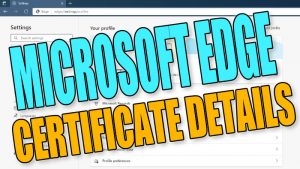 Microsoft Edge certificate details.