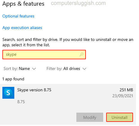 how to completely uninstall skype on windows 8