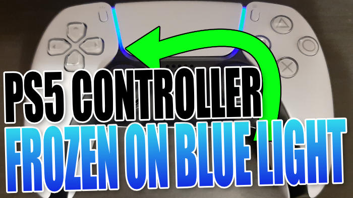PS5 controller frozen on blue light.