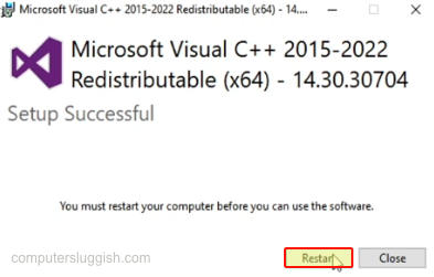 Installing latest Visual C++ in Windows