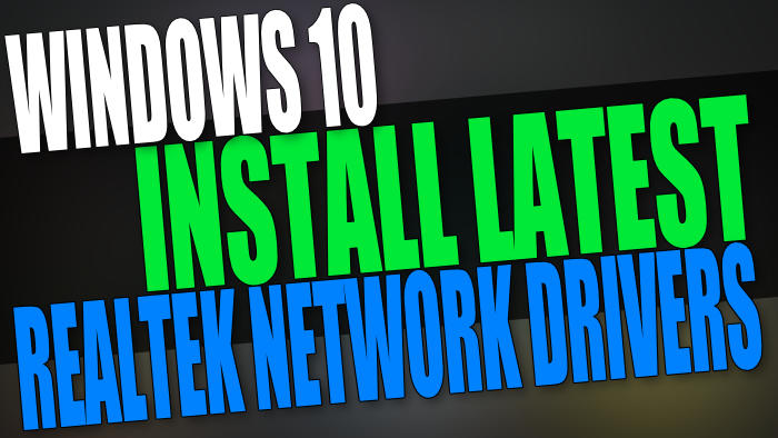 Windows 10 Install latest Realtek network drivers.