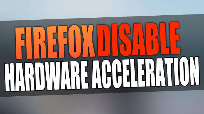 Firefox disable hardware acceleration.