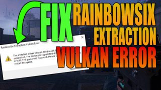 Vulkan rainbow six siege ошибка