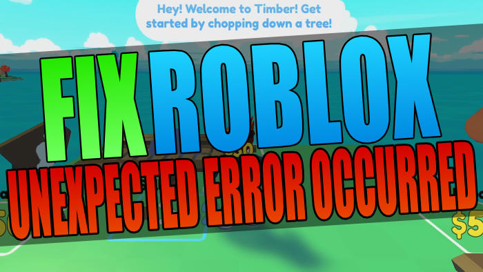 Fix Roblox unexpected error occured