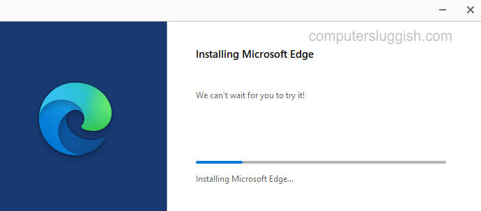 Installing Microsoft Edge windows