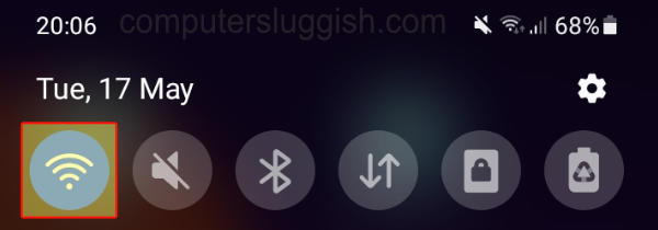 Android Wifi icon highlighted