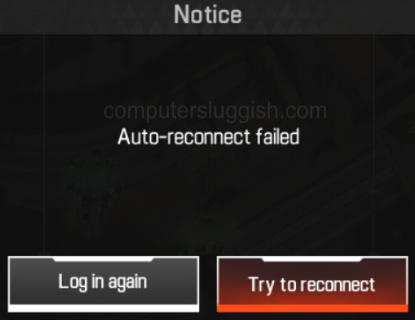Apex Legends Mobile Auto-reconnect failed error message
