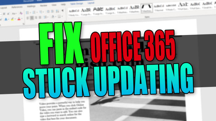 Fix Office 365 stuck updating