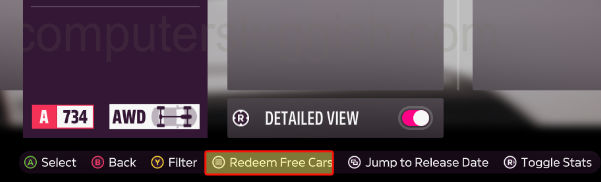 redeem free cars option in Forza Horizon 5