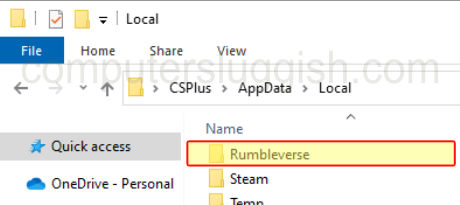 Rumbleverse settings folder in localappdata.