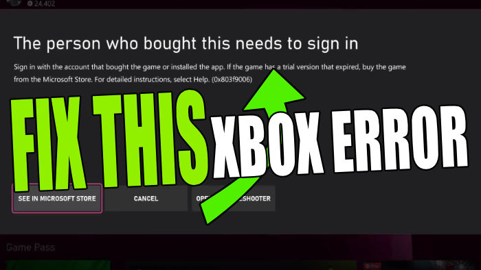 Fix This Xbox error