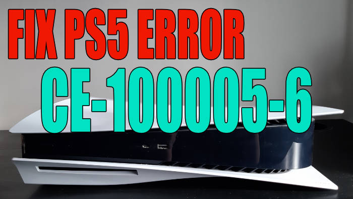 Fix PS5 error CE-100005-6