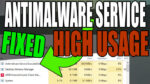 Fixed Antimalware service high usage.