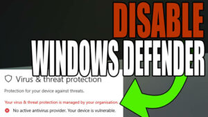Disable Windows Defender.